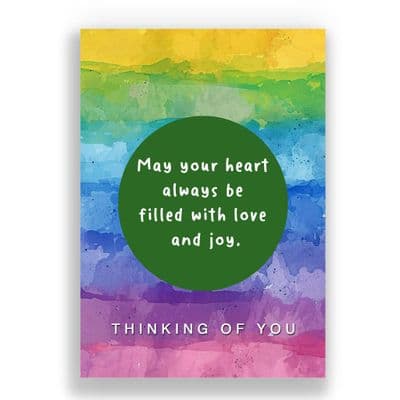 Mindfulness Card | May Your Heart  Always be  Filled with Love  and Joy.
