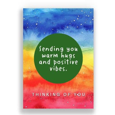 Mindfulness Card | Sending you warm hugs and positive vibes.