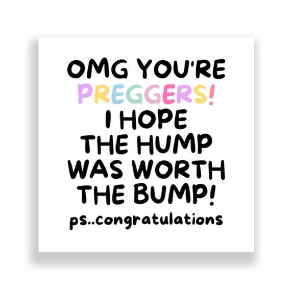 New Born Card | I Hope The Hump Was Worth The Bump!