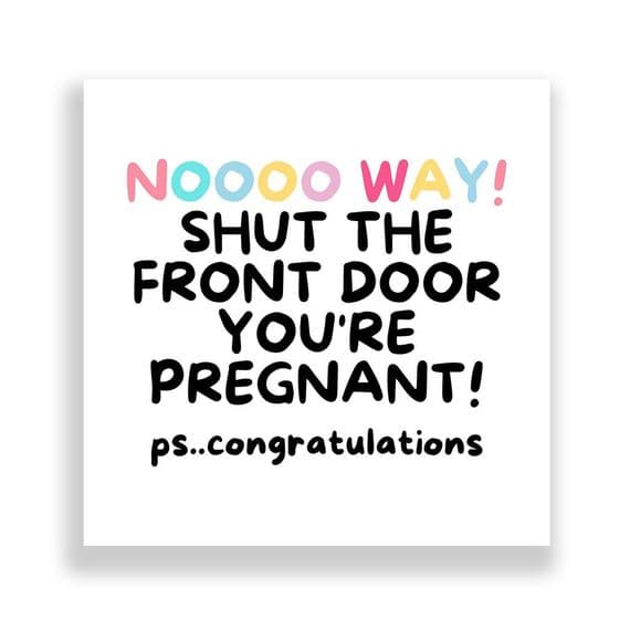 New Born Card | Shut The Front Door!
