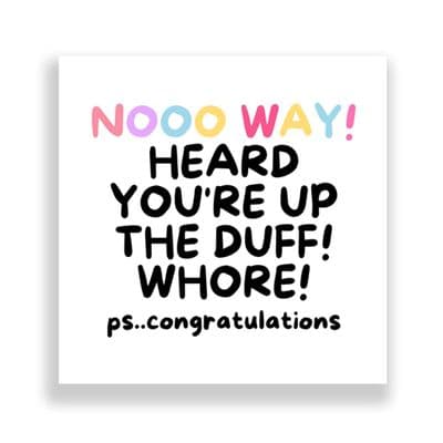 New Born Card | Whore!