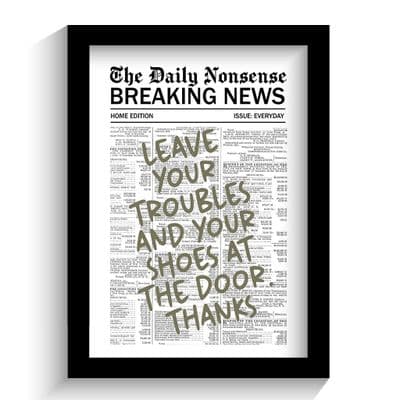 Print | Leave Your Troubles & Shoes at the Door! Thanks