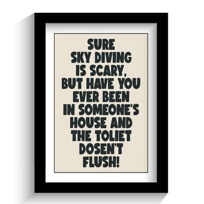 Print | Sure sky diving is scary