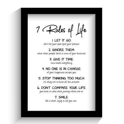 Print | The 7 Rules of Life!