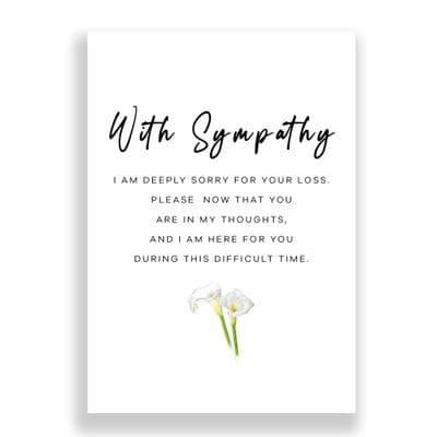 Sympathy Card | Here For You During This Difficult Time
