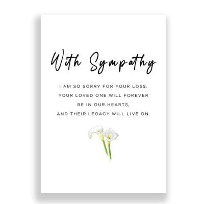 Sympathy Card | I'm Sorry For Your Loss