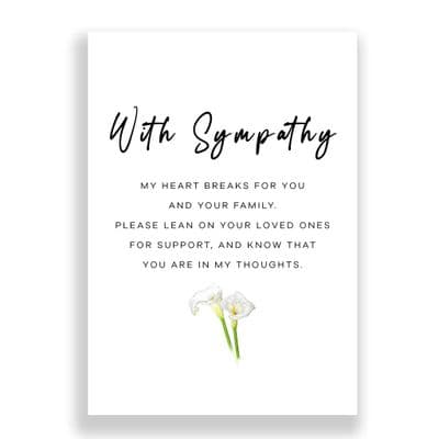 Sympathy Card | My Heart Breaks For You and Your Family