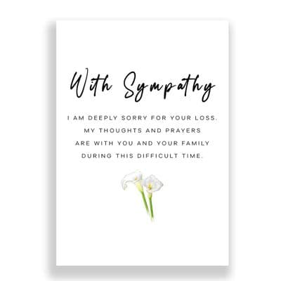 Sympathy Card | Thoughts and Prayers