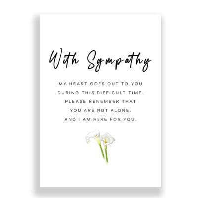 Sympathy Card | You Are Not Alone