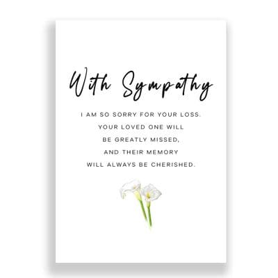 Sympathy Card | Your Loved One Will be Greatly Missed