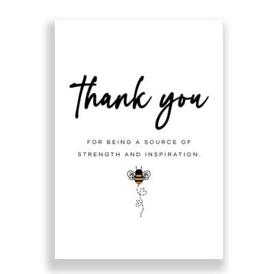 Thank You Card | For Being a Source of Strength and Inspiration