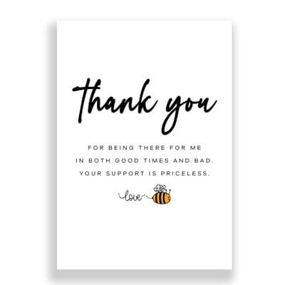 Thank You Card | For Being There For Me