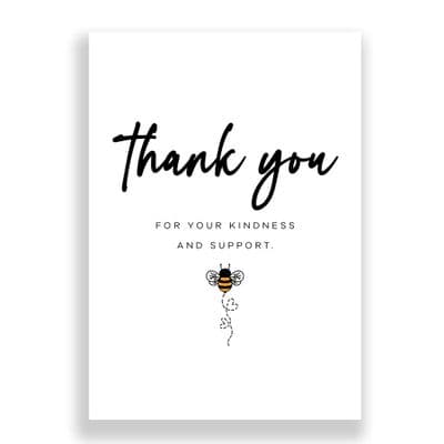 Thank You Card | For Your Kindness and Support