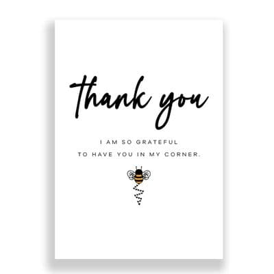 Thank You Card | I am so Grateful to have You in my Corner