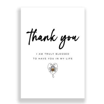 Thank You Card | I am Truly Blessed to have you in My Life