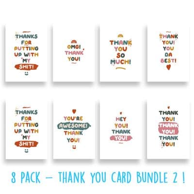 Thank You Card Mega Pack | 8 Cards