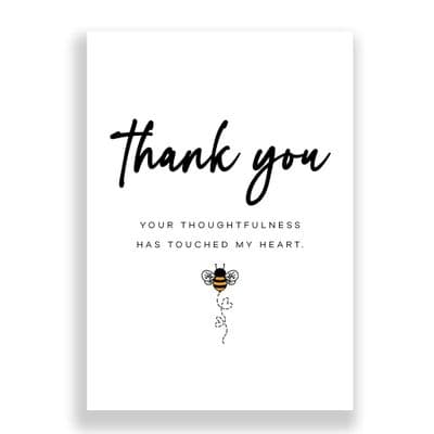 Thank You Card | Your Thoughtfulness Has Touched My Heart!