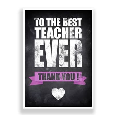 Thank You Teacher Card | Best Teacher Ever