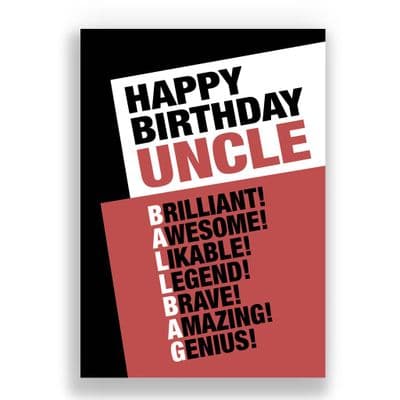 Uncle Birthday Card | BALLBAG