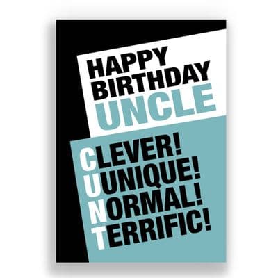 Uncle Birthday Card | CUNT