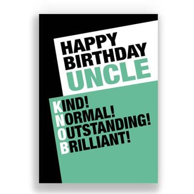 Uncle Birthday Card | KNOB