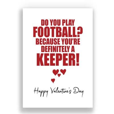 Valentines Card | Do you play football?