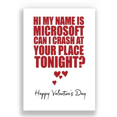 Valentines Card | Hi, my name is Microsoft