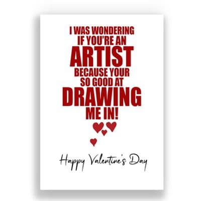 Valentines Card | I was wondering are you an Artist?