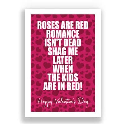 Valentines Card | Shag me later when the kids are in bed