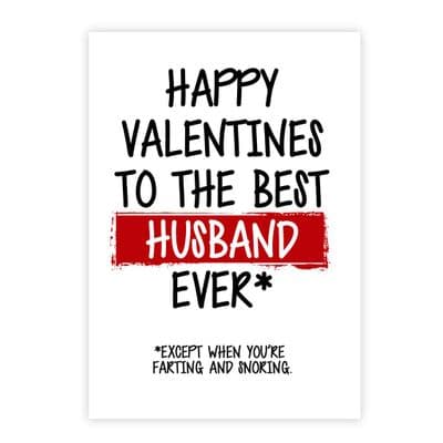 Valentines Card | To The Best Husband  Ever!