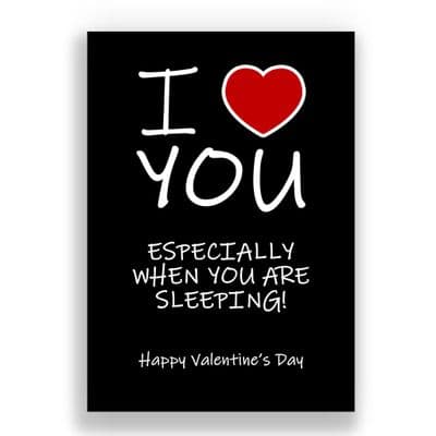 Valentines Card | When you are sleeping