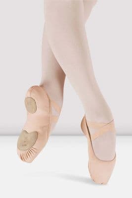 Bloch Elation Stretch Canvas Ballet Shoes Split Sole Left and Right Pink S0217