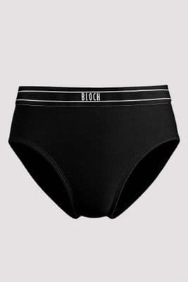 Bloch Girls Brianna High Waist Brief Elastic Logo Dance Knickers CR90011 Black