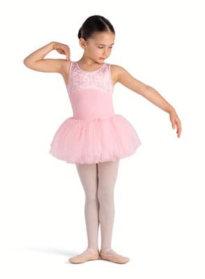 Bloch Girls Dance Tank Style Tutu Leotard Dress CL635 Callie Pink