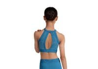 Bloch Girls Girls Modena Floral Dance Crop Top CZ30008 Blue