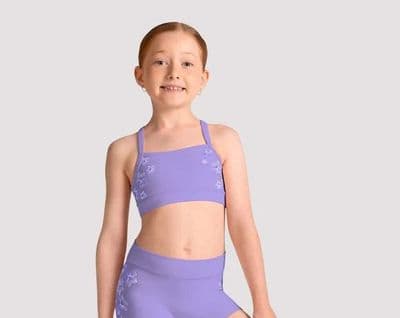 Bloch Girls Julia Floral Dance Camisole Crop Top CZ30029 Lilac