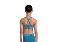Bloch Girls Mire Logo Dance Gym Crop Top CZ30006 Blue