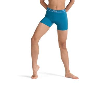 Bloch Girls Plestra Logo Shorts Dance Gym CR90004 Blue