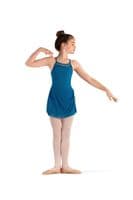 Bloch Girls Sale Casey Mesh Pull On Ballet Skirt Side Gather CR9281 Peacock Blue