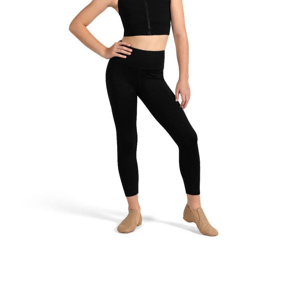 Bloch Girls SALE Fern 7/8 Length Panelled Dance Leggings Black