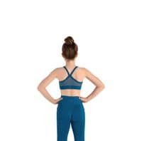 Bloch Girls Sale Idalene Camisole Crop Top Peacock Blue CZ8467