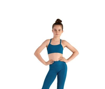 Bloch Girls Sale Idalene Camisole Crop Top Peacock Blue CZ8467