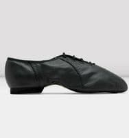 BLOCH Jazzsoft Split Sole Leather Lace Up Jazz Shoes S0405 Jazz Soft Black