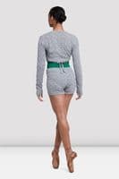 Bloch Ladies Dance Nola Long Sleeve Ballet Wrap Top Z5239 Grey Marle