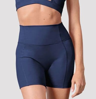 BLOCH Ladies Jessica High Waist Dance Shorts Eclipse Blue R90010