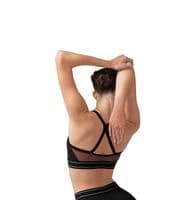 Bloch Ladies Kaia Logo Elastic Crop Top Dance Gym Z30002 Black