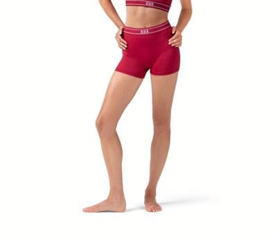 Bloch Ladies Kisha Logo Waist Dance Gym Shorts R90002 Cherry