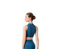 Bloch Ladies Sale Alix Zip Front Crop Top Twist Mesh Back Z8455 Kingfisher