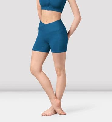 Bloch Ladies Sale Harrieta V Front Shorts with Side Pockets R8444 Kingfisher