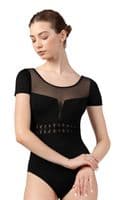 Bloch Ladies Sale Talise Cap Sleeve Leotard Twist Waist Detail L4292 Black